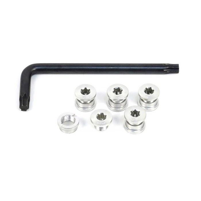 Sugino Engineering Bicycle 705 Front Single CY5-SWN Bolt Nut Set T30 Silver Small