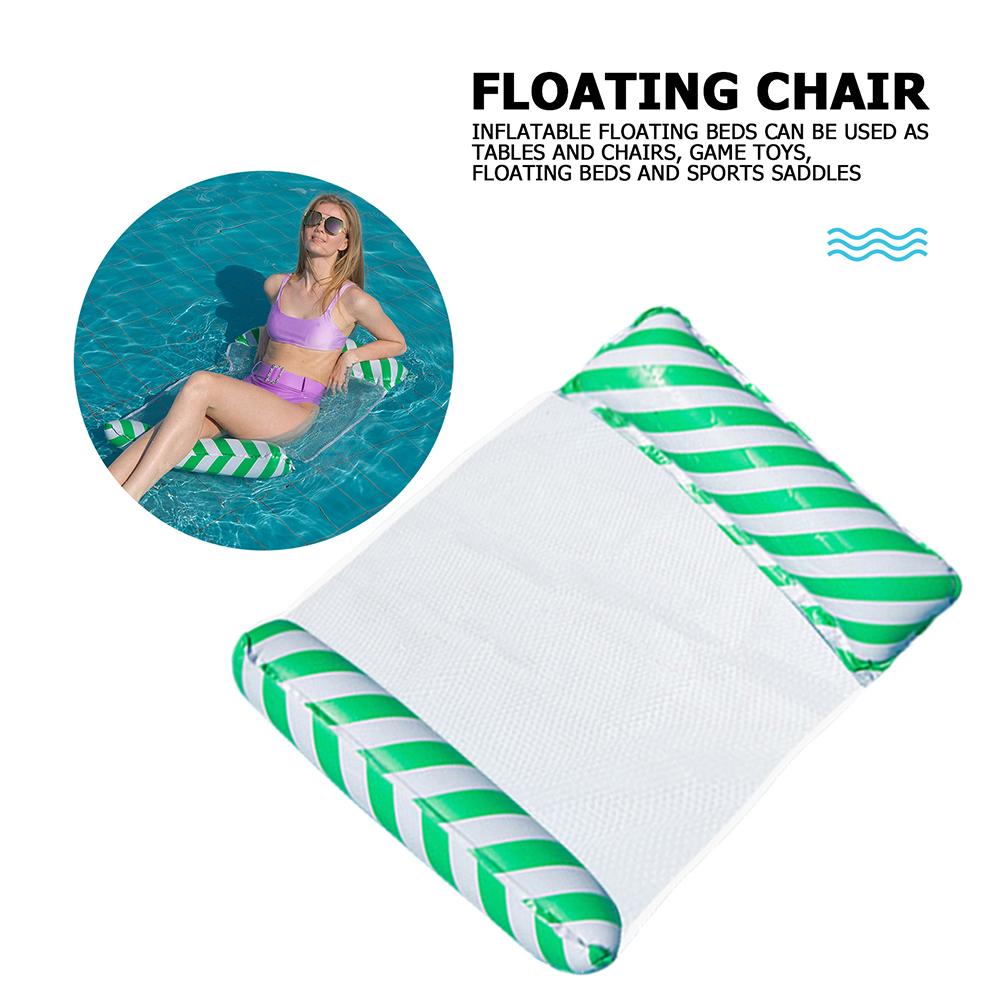 Pool Inflatable Float Bed Floating Lounger Chair with Arm & Backrest Water Floating Recliner Water Hammock for Swimming Pool
