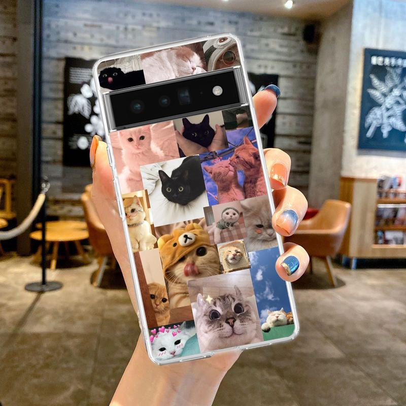 

Cat Meme Забавные животные для Google Pixel 8 7 6 Pro 6A 5 4 5A 4A 3A XL 5G чехол для телефона противоударный мягкий прозрачный чехол из ТПУ Чехлы Pixel 8 Pro