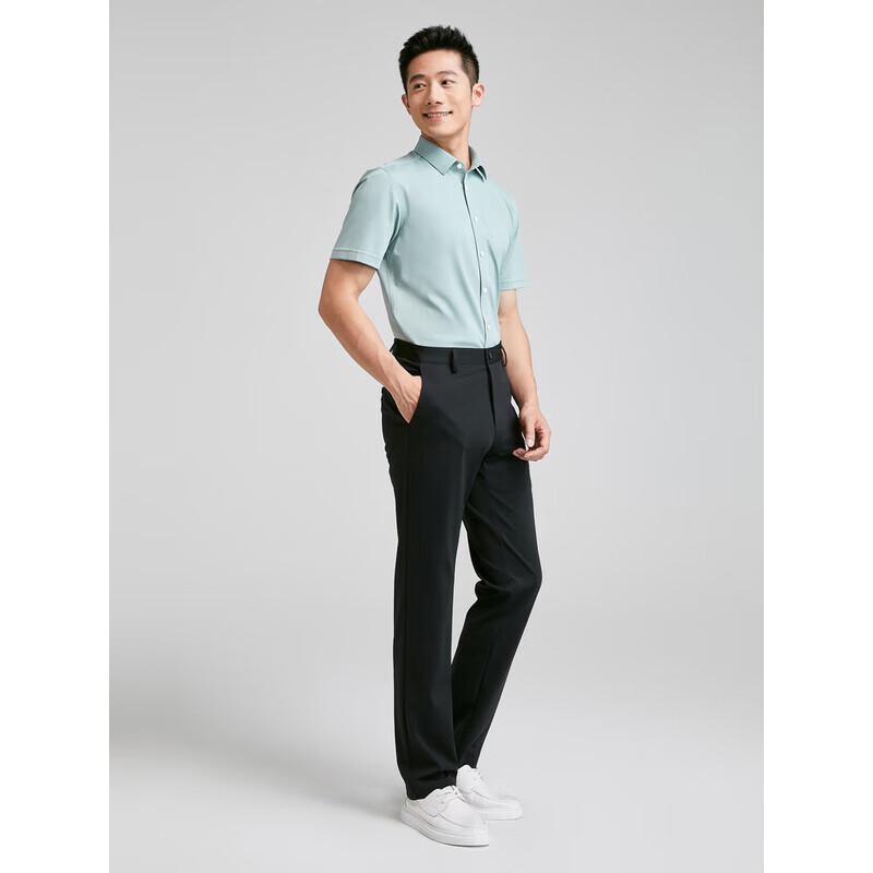 Youngor Men s Mulberry Silk Blend Short Sleeve Knit Shirt 41