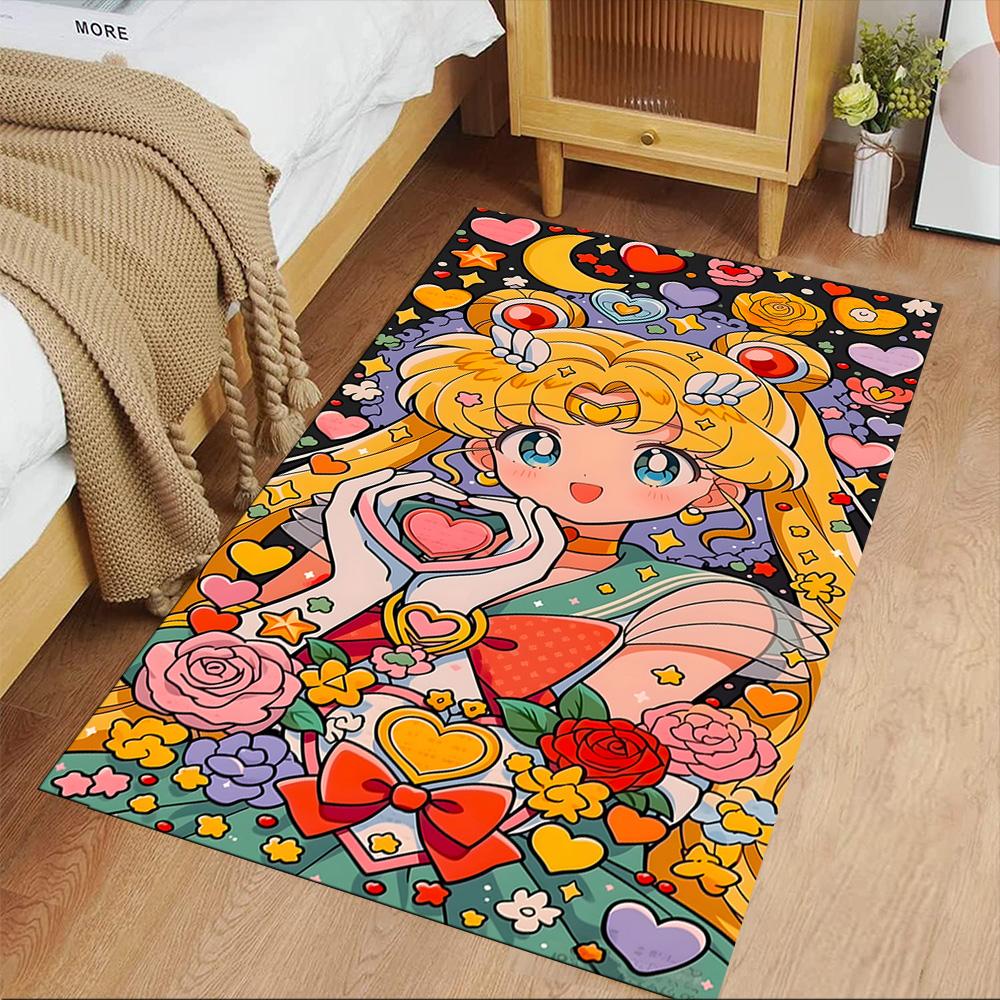 Moonlit Angelic Fantasy Carpet Design for Entryway Balcony Hallway Kitchen Antislip Carpet Anime Office Decor Wedding Party Gift