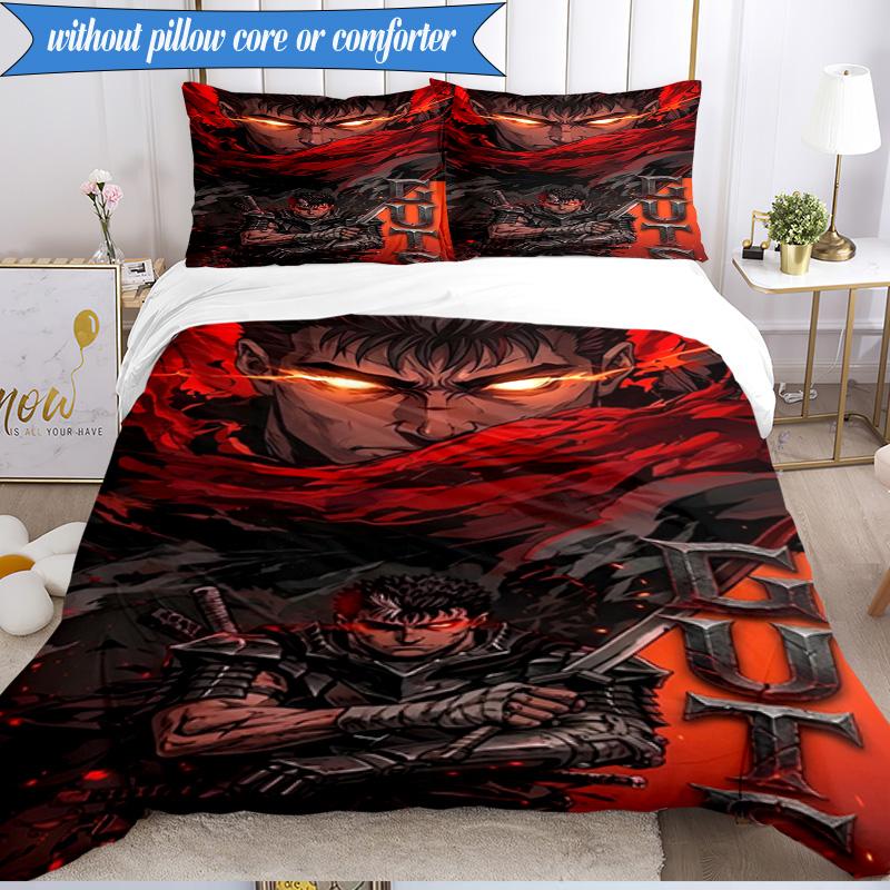 3PCS Dark Warrior's Rise Bedding Set,Including 1pc Duvet Cover And 2pcs Pillowcases Perfect for Bedroom, Dormitory, Fan Christmas gift