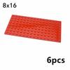 6Pcs MOC 8x16 Dots Thin Building Block Base Plate 92438 High-Tech Educational Bricks Toy