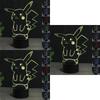 Premium Quality Pokemon Go Pikachu 3d Led Lamp With 7 Vibrant Color Changing Touch Switch