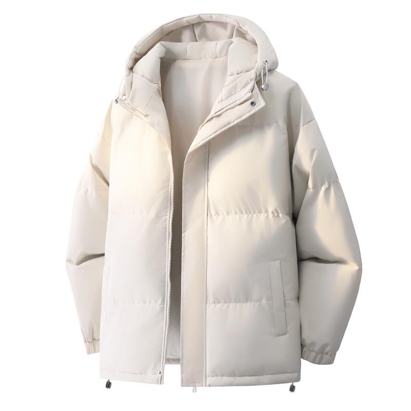 Herren Winter Dicke Baumwolljacke mit Kapuze, Mehrfarbige Brotjacke