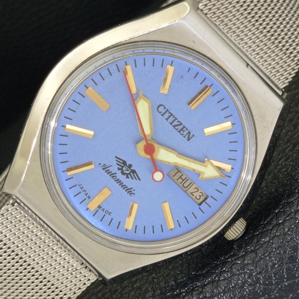 

АВТОМАТИЧЕСКИЕ ВИНТАЖНЫЕ ЧАСЫ CITIZEN 8200 ЯПОНИЯ МУЖСКИЕ ЧАСЫ С ЦИФЕРБЛАТОМ НЕБЕСНО-ГОЛУБОГО ЦВЕТА a500241-2 R151b-a500241