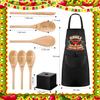 Quelay 12 Pcs Chili Cook Off Prizes Include 3 Cook Off Trophy 3 Wooden 1st 2nd 3rd Engraved Spoon 3 Kitchen Cooking Aprons 3 Chili Keyring for Men