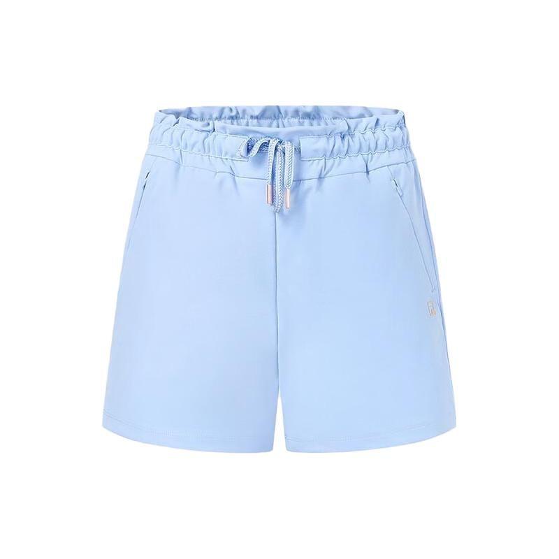 Fila Solid Color Sports Knit Shorts Women Shorts Diagonal-Blue A11W331605FLB