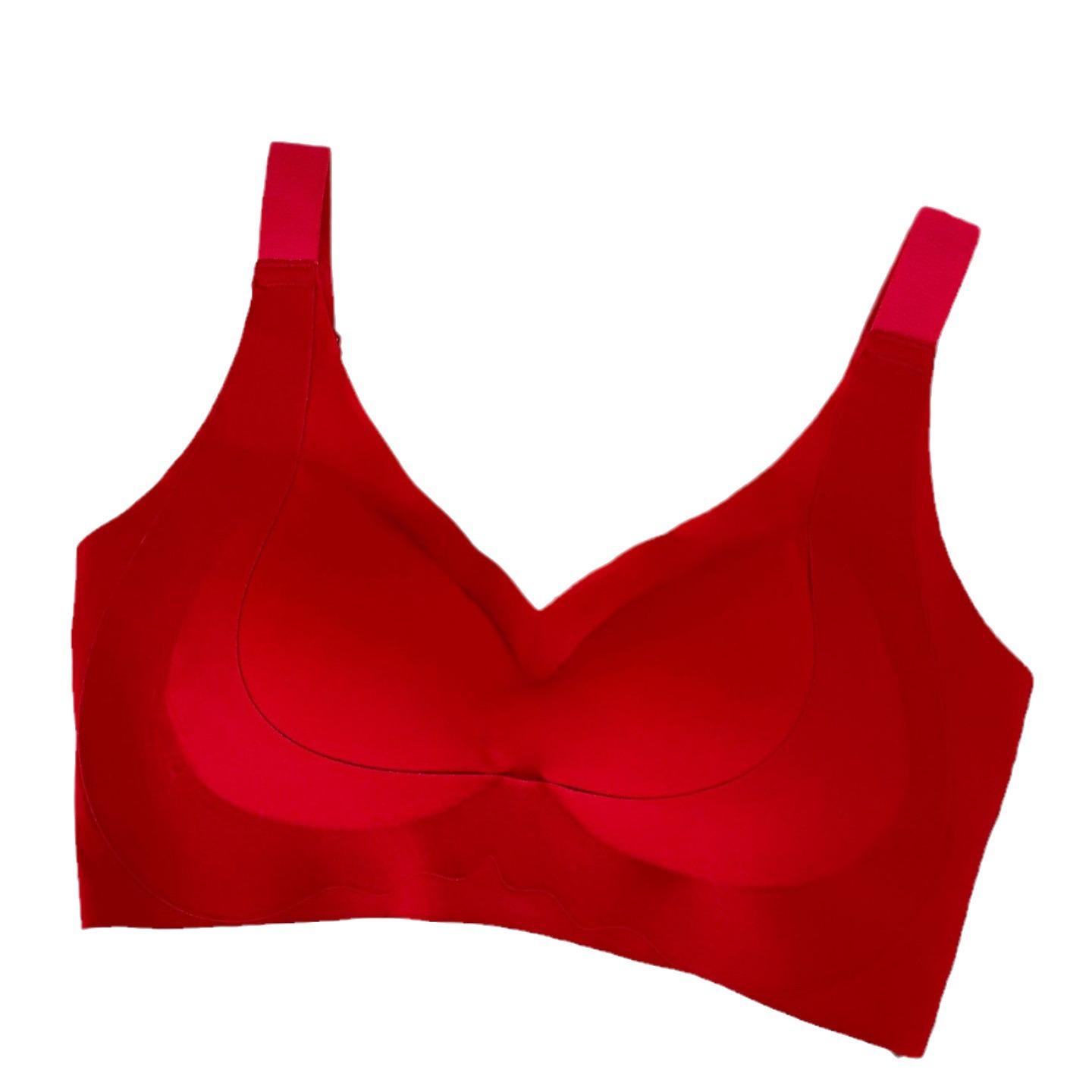 

Женские бесшовные бюстгальтеры с подтяжкой: Улучшайте, поддерживайте и формируйте большую грудь 6XL/48/110 BCD (220–240 jin) красный