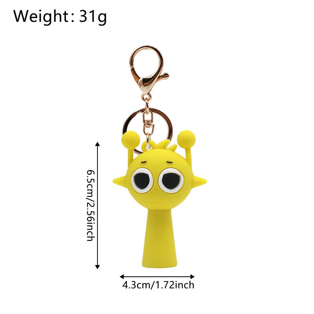 Cartoon Sprunki Keychain Cute Sprunki Oren Raddy Gray Brud Vineria For Men Women Car Bag Pendant Keyring Jewelry Fans Gifts