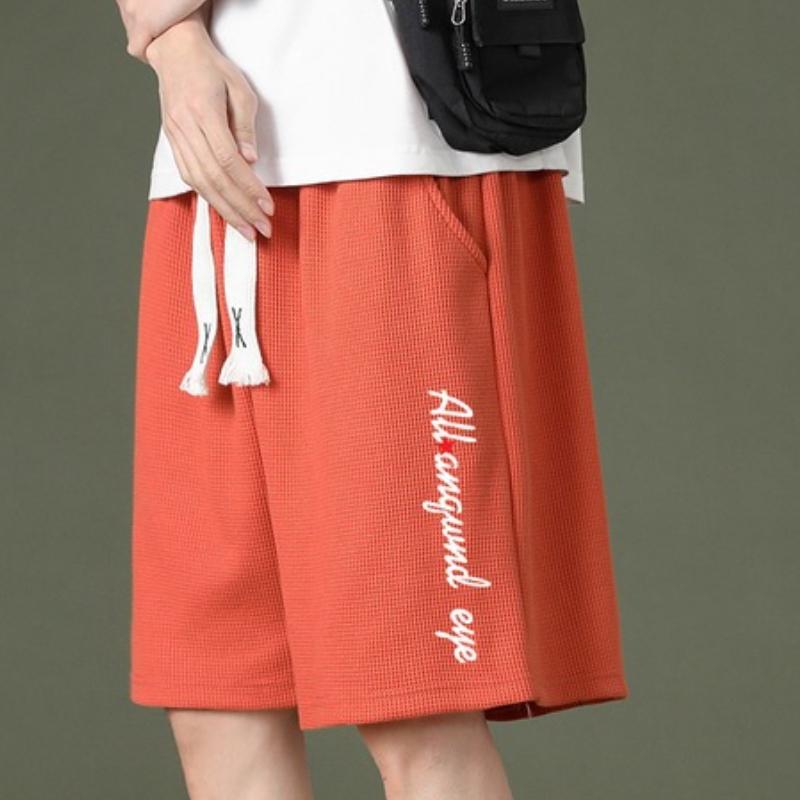 

Летние мужские шорты High Street, свободные короткие брюки, мешковатые спортивные шорты с завязками, повседневные шорты с буквенным принтом 3XL оранжевый