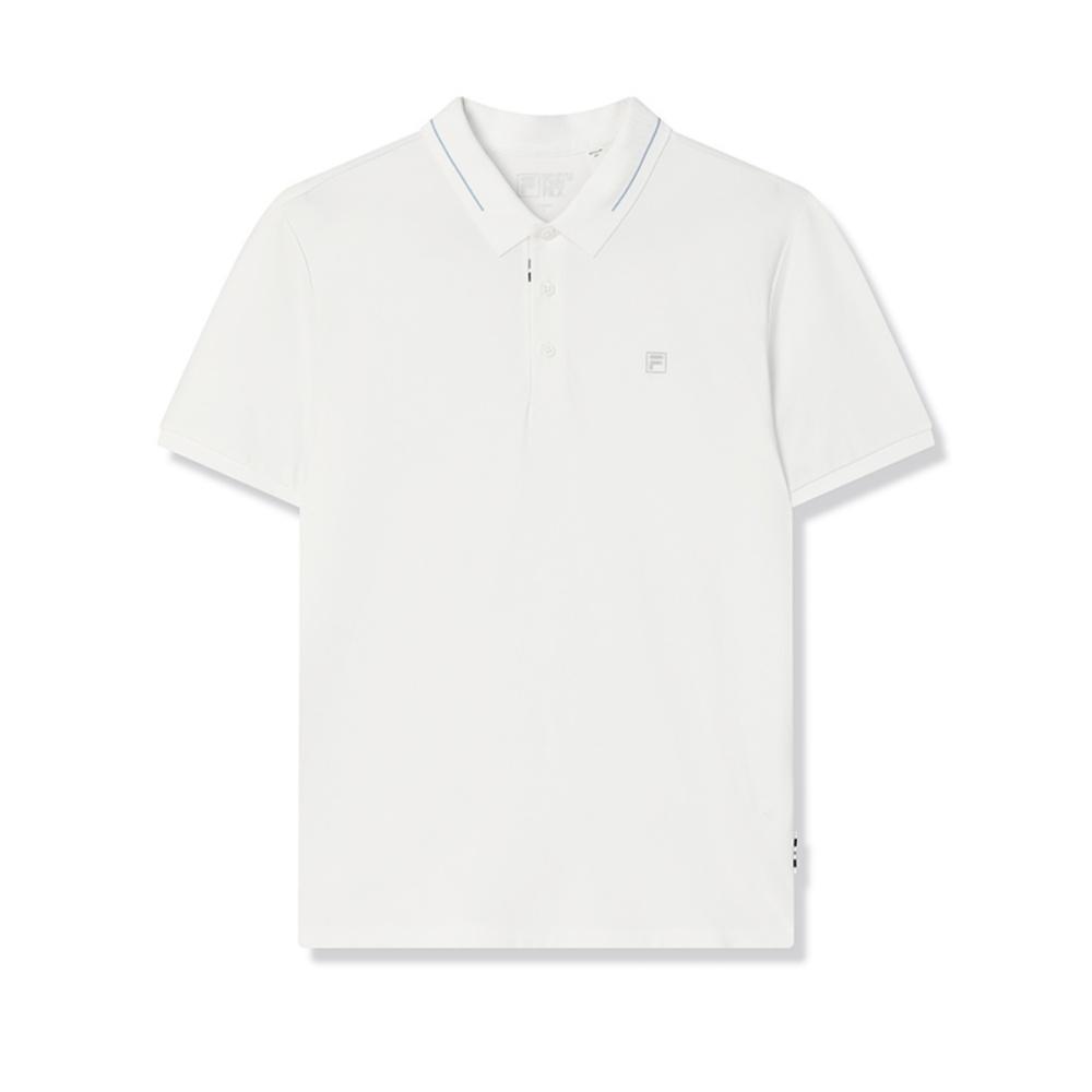 Fila White Fashion Simple Casual Basic Comfortable Versatile Short Sleeve Polo Shirt Men Tops F11M533106F-WT