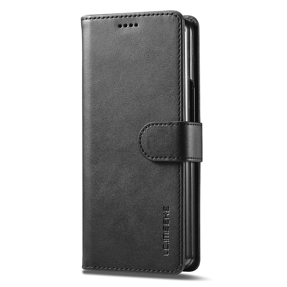 LC.IMEEKE For Samsung Galaxy Z Fold6 5G Case Calf Texture Magnetic Clasp Stand Phone Cover