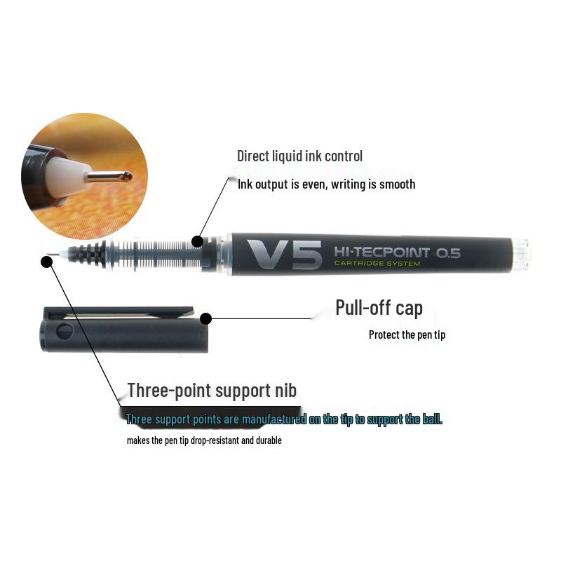 Pilot Student Refillable Gel Rollerball Fountain Pen - BXC-V5 Upgraded Version