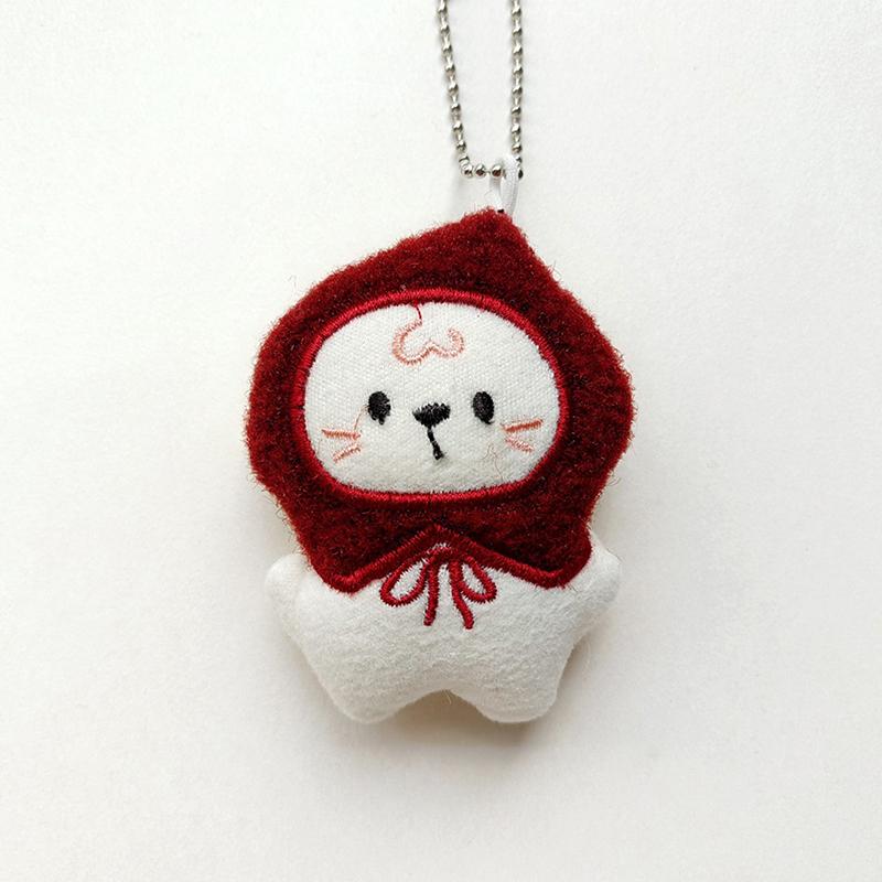 Cartoon Cute Little Red Riding And Big Wolf Theme Plush Doll Pendant Backpack Hangings Decoration Gifts