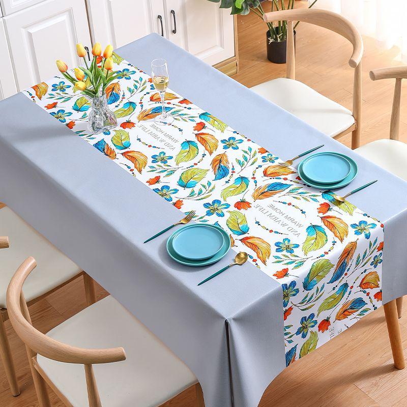 

Водонепроникна та жиростійка скатертина з ПВХ Ins Tea Rectangular Minimalist Floral Tablecloth 100*160cm