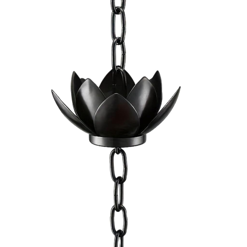 Flower Rain Chain for Gutters with Adapter Flower Rain Chain Cups Gutter Downspout Water Home Display Adjustable
