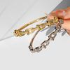 2026 Cross-border European and American Zircon U-shaped Lock Buckle Bracelet Personalized Niche Horseshoe Bracelet Temperament High-end Jewelry Women