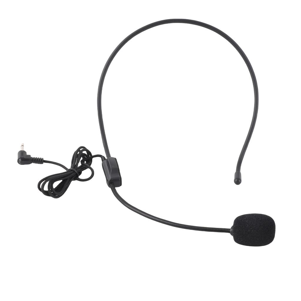 Mini 3.5mm Head Mounted Wired Microphone Condenser MIC for Voice Amplifier Speaker