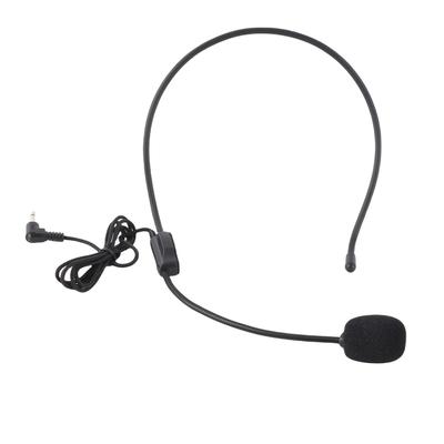 Mini Micrófono Condensador con Cable de 3.5mm Montado en la Cabeza para Amplificador de Voz Altavoz