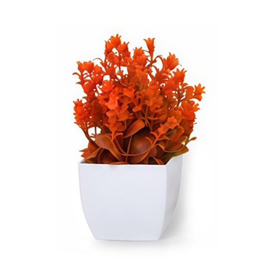 Simulated Small Potted Plant Maintenance-Free Realistic Autumn Leaves Mini Fake