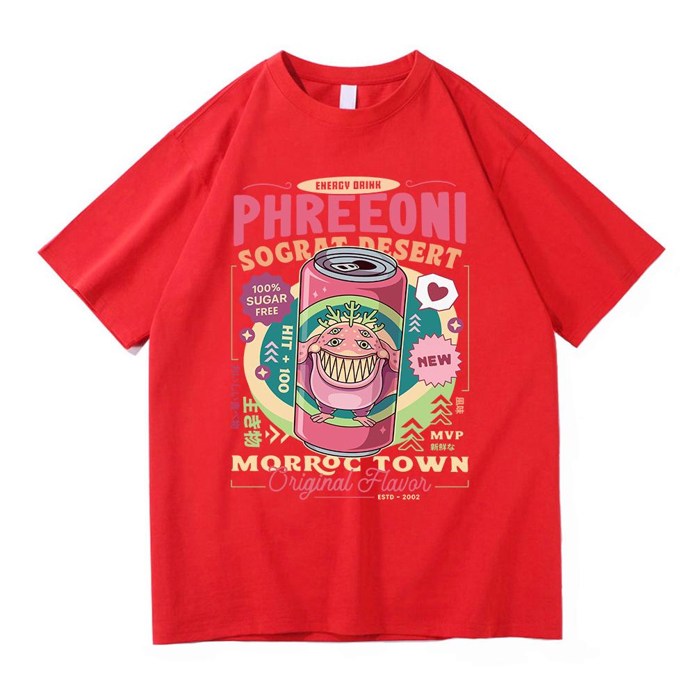 

Phreeoni Energy Drink T Shirt Fashion UnisexWomen Funny Cute Cartoon Graphic TShirt Unisex High Quality Cotton Tees Shirts Tops 4XL