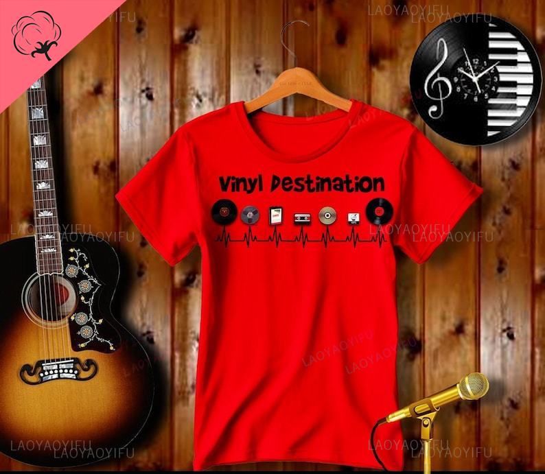 Vinyl Records Music Printed TShirt Vinyl Collector Record Lover Gift Cotton Lover TShirt Music Lover Gift Unique Shortsleev