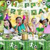 Football Themed Party Disposable Tableware Soccer Flag Paper Tray Tissue Ballon Cup Tablecloth Baby Shower Birthday Decoration