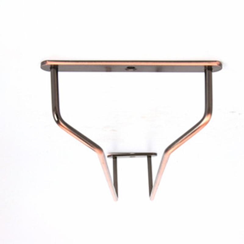 Iron Plating Bronze Wall Mount Stemware Hanging Wine Glass Rack Holder Shelf