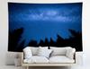 Beautiful Forest Night Starry Night Decorative Tapestry, Fantasy Aurora, Bedroom, Home Decoration