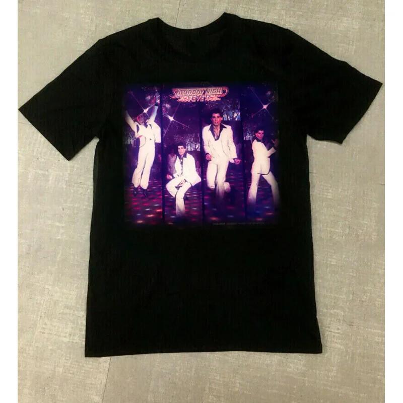 70s John Travolta Saturday Night Fever Bee Gees Disco Unisex T-Shirt Full Size S разноцветный