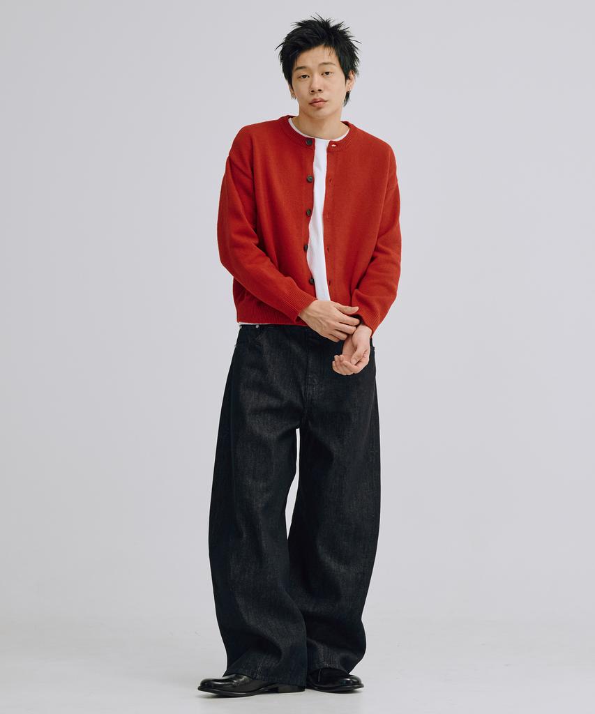 TAKEASY Essential Crop Knit Cardigan (Red)
