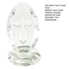 Klarer Kunstkristallfigurine Transparentes Glas Glaube Ornament Ostern Weihnachten Religiöse Schreibtischdekoration Christlich Spirituell Inspirierend