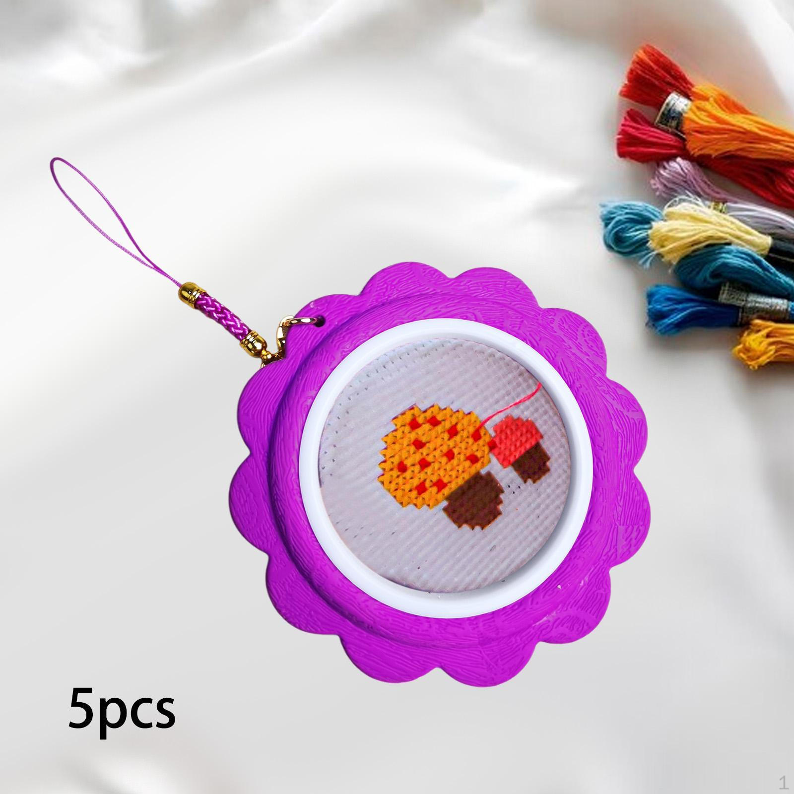 

Упаковка из 5 маленьких пялец для вышивки крестиком и стеганых проектов фиолетовый