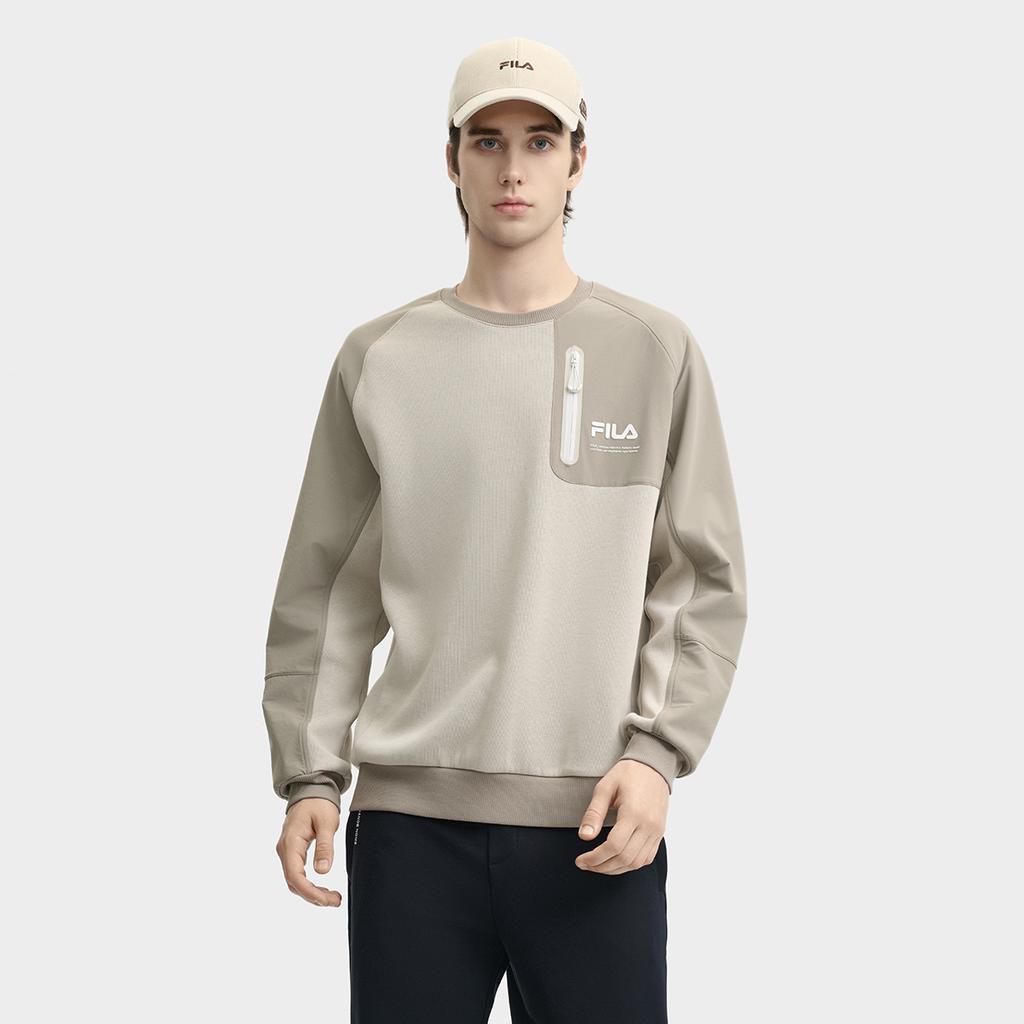 New FILA Sweatshirt Men's Matured Yellow F11M449216FLK