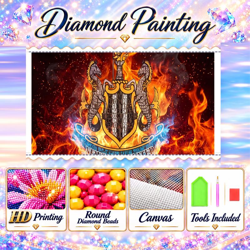 Newcastle United Football Diamond Painting Kit 5D Full Drill DIY Diamond Mosaic Wall Art Home Decor