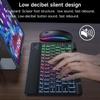 Russian Backlit Bluetooth Keyboard and Mouse, Compatible with iPad, Phones, Tablets, featuring Spanish and Arabic Layout with Seven-Color Lighting.