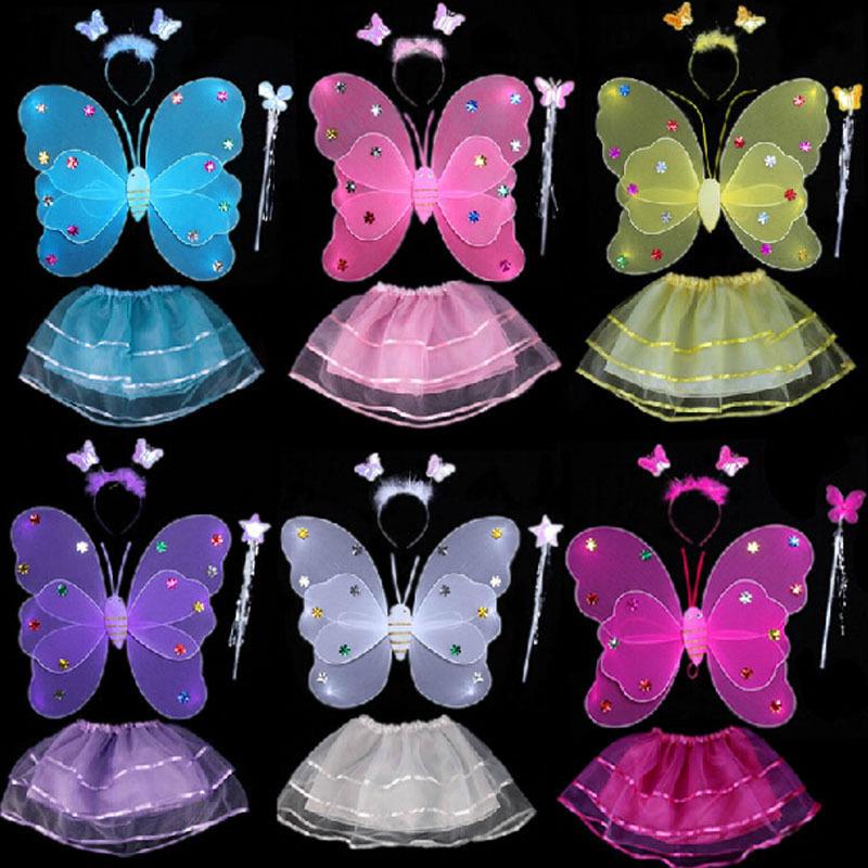 Double-layer Luminescent Butterfly Wing String Lights (3-piece) – Perfect for Children's Day Events
