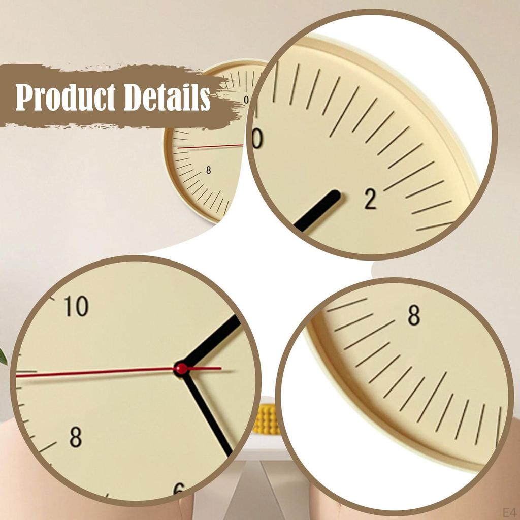 Wall Clock Decorative Easy Read Large Arabic Numerals Gifts Ornament Round for School Classroom Home