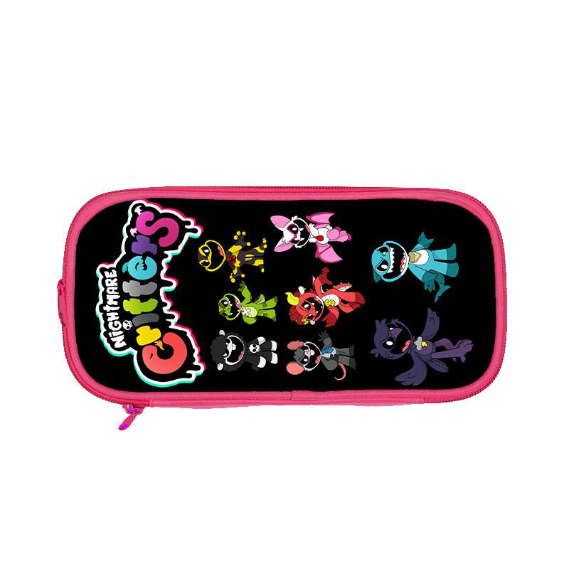Nightmare Critters Double Layer Pencil Case With Nylon Material For Students And Kids