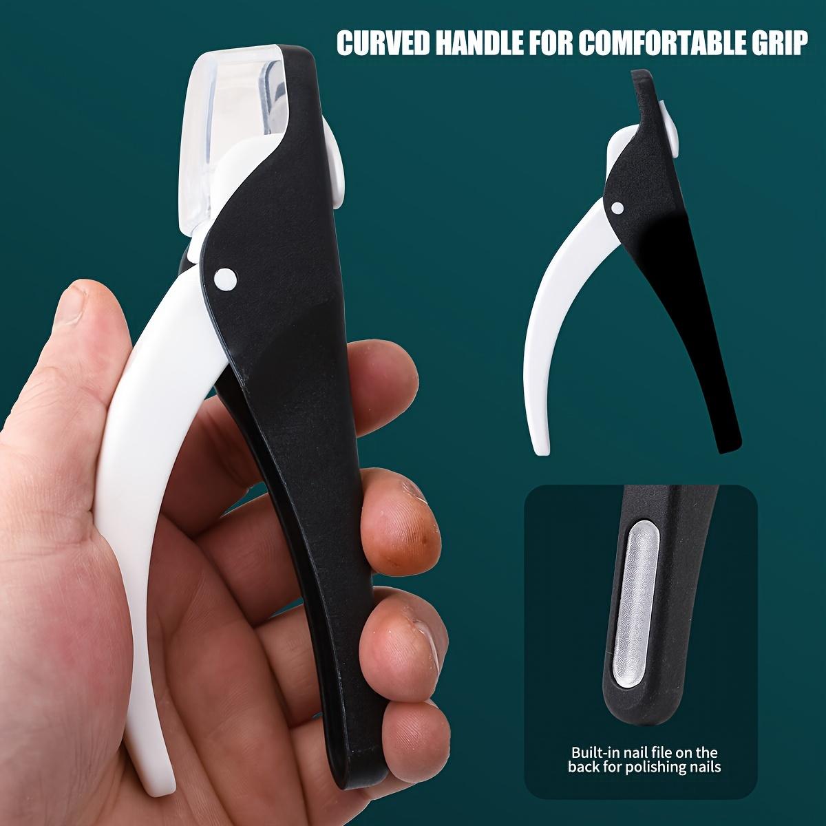 

1 шт. Улучшенные кусачки для ногтей с защитой от разбрызгивания, U-образный триммер для ногтей DIY для наращивания французских ногтей, инструмент для ухода за ногтями для ног, рук и ухода за ногтями 1pc чёрный