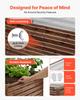 Galvanized Raised Garden Bed, 240 X 120 X 62 Cm, Rectangular Metal Planter Box Outdoor, Bottomless Elevated Planting Box with Gloves, Alu-Zinc, for