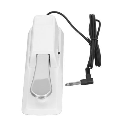 Sustain-Fußpedal Universelles Keyboard-Fußpedal 6,35-mm-Anschluss Klavier-Fußpedal-Schalter zur Steuerung Weiß