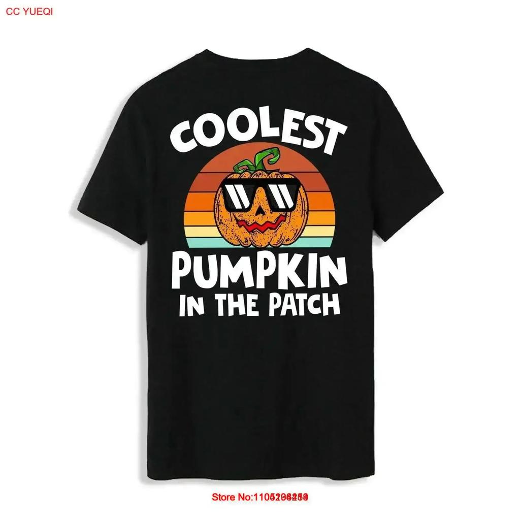 Coolest Pumpkin In The Patch Halloween Spooky T shirt HLW3 vintage Washed Soft graphic Comfortable homme Breathable vintage