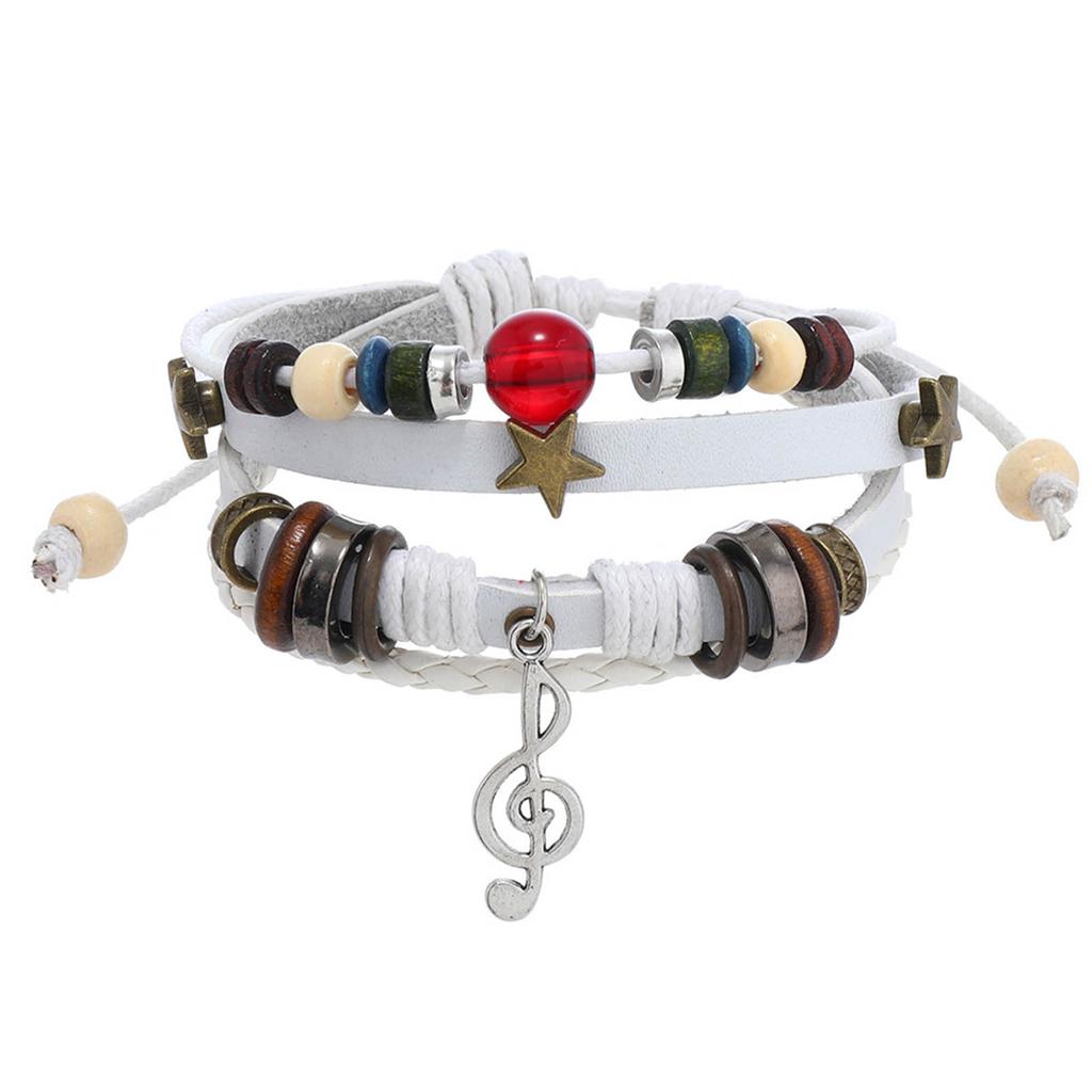 Elegant Leather Wrap Bracelets for Women Bohomian Multi-Layer Beads Cuff Bracelet Jewelry Gift Personalized Accessory