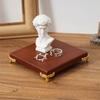 Suporte de Pedestal Figura Elegante Base Decorativa Simples de Madeira Base Quadrada Artesanato de Madeira Interior