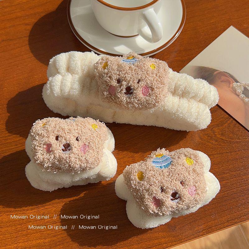 Trendy Cute Bear Toast Headband for Women - Cartoon Style Flyaway Hair Accessory