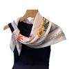 Square Scarf Women‘s Fashion Print Scarf Luxury Imitation Silk Neckerchief Foulard Bandanas Hairbands Wraps For Travel
