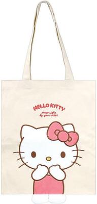 Tees Factory Sanrio Personagens Hello Kitty Pyoko Leg Sacola Tote, H390 x L330mm, SR-5527223KT