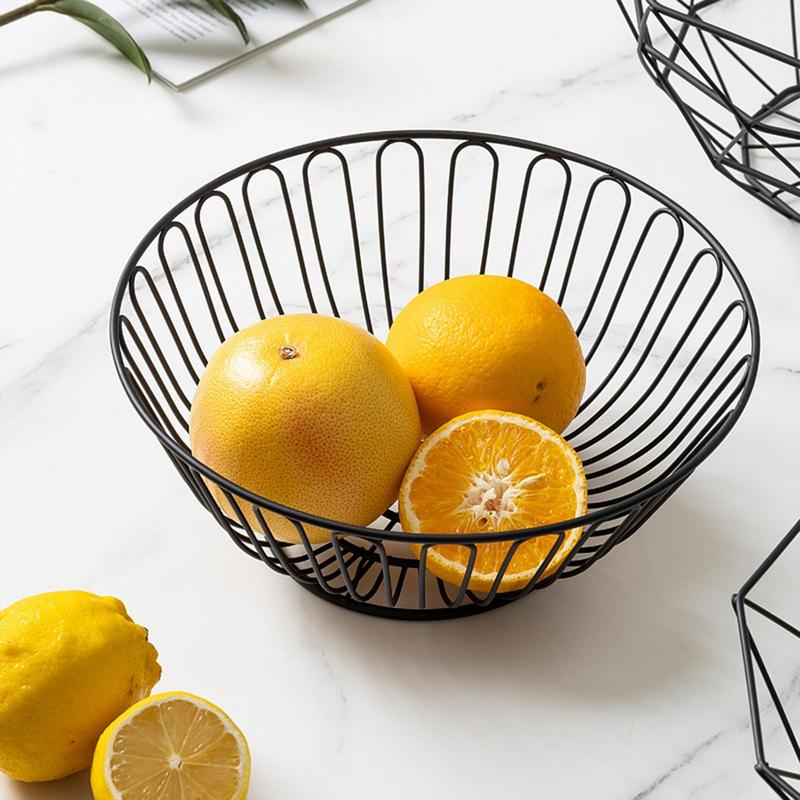 Metal Wire Fruit Bowl, Iron Arts Fruit Storage Baskets for Kitchen Counter, Countertop, Home Decor, Table Centerpiece Decorative